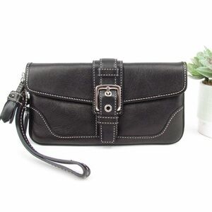 🖤 Vintage Coach Legacy Soho Supple Leather Wristlet | Early 2000s Mini Clutch